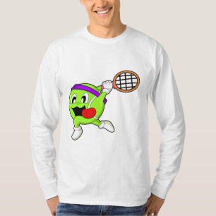 T-shirt Bal de tennis avec raquette de tennis