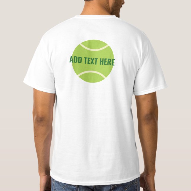 T-shirt Bal de tennis vert moderne (Dos)