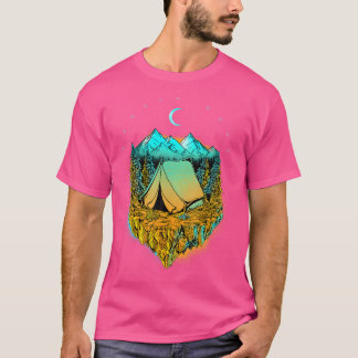 T-shirt Balade Plus Randonnée Camping Tente Magique Camp