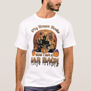 T-shirt Balai Brisé Bar Back Maison Hantée Halloween Sorci