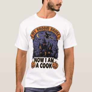 T-shirt Balai Cassa Sorcière Halloween Cuisine Jeu de mots