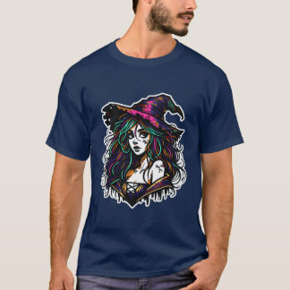 T-shirt Balai Cheveux N'importe Quelle Sorcière Femmes Hal