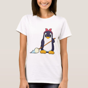 T-shirt Balai nettoyant pour le nettoyage de manchot