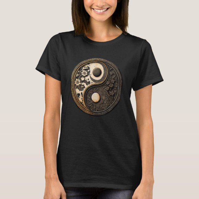 T-shirt Balance and Harmony Yin Yang Symbol Nature  2 (Devant)