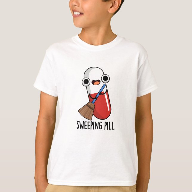 T-shirt Balayage pilule amusant médicament jeu de mots fon (Devant)