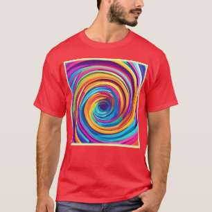 T-shirt Balayage psychédélique des teintes arc-en-ciel