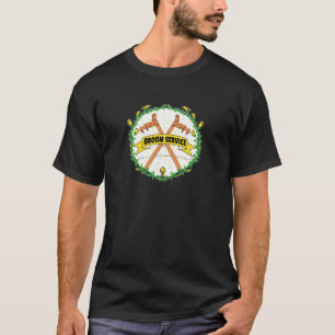 T-shirt Balayez grand orange de service sur l'avant