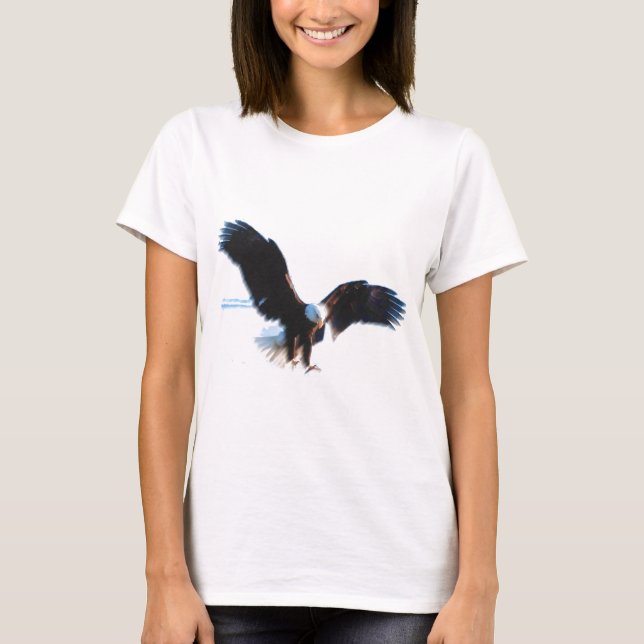 T-shirt Bald American Eagle Landing (Devant)
