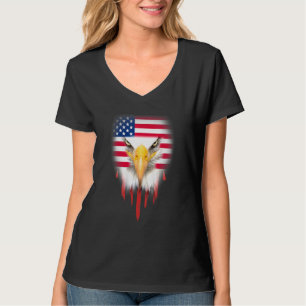 T-shirt Bald Eagle 4 juillet Drapeau Américain Patriotique