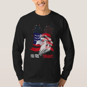 T-shirt Bald Eagle 4 juillet Patriotique Mullet Usa Drapea