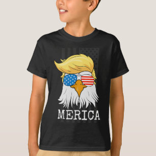 T-shirt Bald Eagle 4 juillet Trump American Flag Funny G