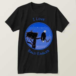 T-shirt Bald Eagle en hiver - Art original de la faune