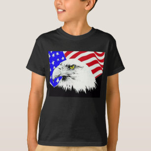 T-shirt Bald Eagle et drapeau américain