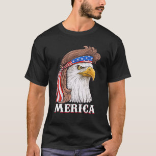 T-shirt Bald Eagle Mullet 4 juillet drapeau américain Meri