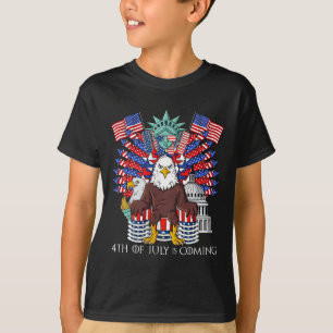 T-shirt Bald Eagle Throne 4 juillet USA Patriotic Boys K