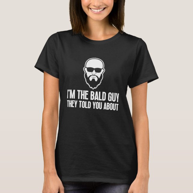 T-shirt Bald Men Beard Man Hair Loss Balding Dad Baldness (Devant)