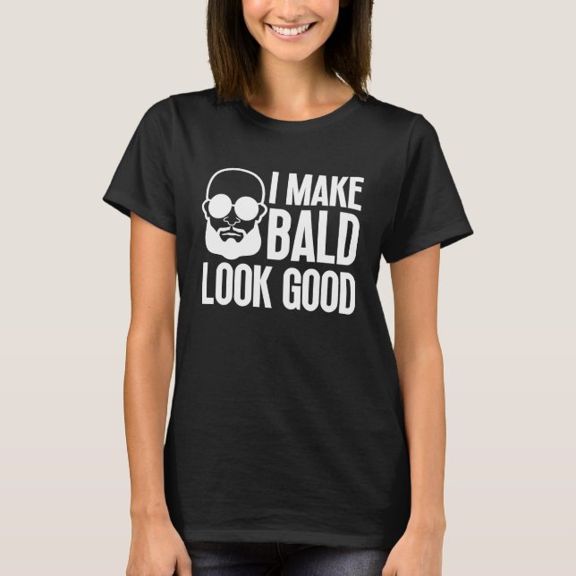 T-shirt Bald Men Hair Loss Balding Dad Baldness (Devant)