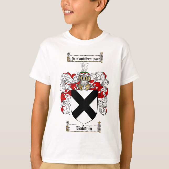 T-SHIRT BALDWIN FAMILLE CREST - BALDWIN COAT D'ARMES (Devant)