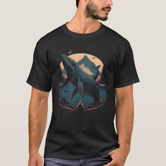 T-shirt Baleine à bosse Conservation marine Environnement  (Devant)
