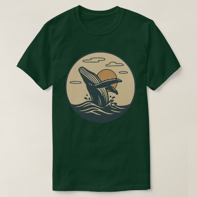 T-shirt Baleine Art Hommes's Dark (Design devant)