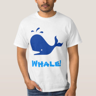 T-shirt Baleine ! Bleu. Personnalisable