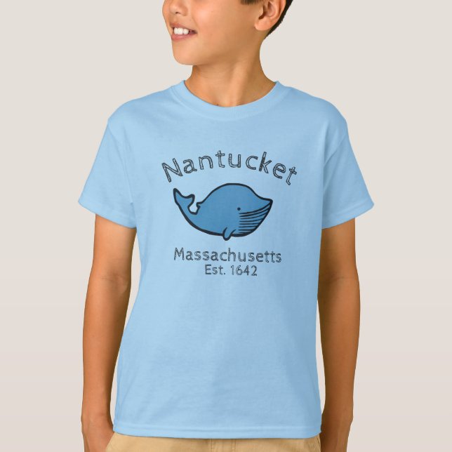 T-shirt Baleine bleue de Nantucket (Devant)