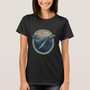 T-shirt Baleine bleue mammifère œuvre d'art mer océan anim