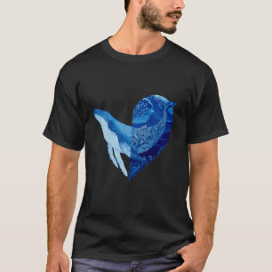 T-shirt Baleine bleue Mammifère Œuvre d'art Mer Océan Anim