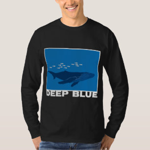 T-shirt Baleine bleue profonde