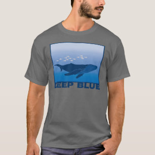T-shirt Baleine bleue profonde