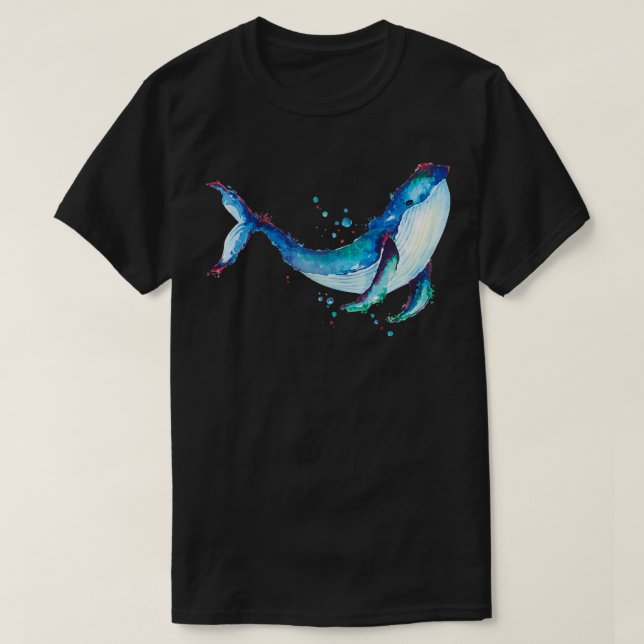T-shirt Baleine d'aquarelle 5 (Design devant)