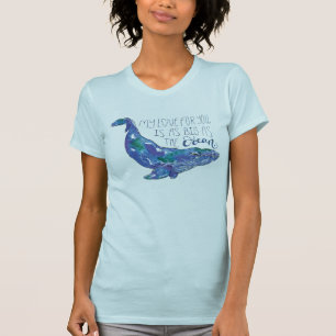 T-shirt Baleine d'aquarelle - amour aussi grand que
