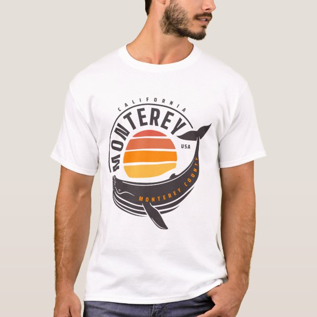 T-shirt Baleine de Monterey en Californie (Devant)
