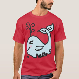 T-shirt Baleine Hello pun 1