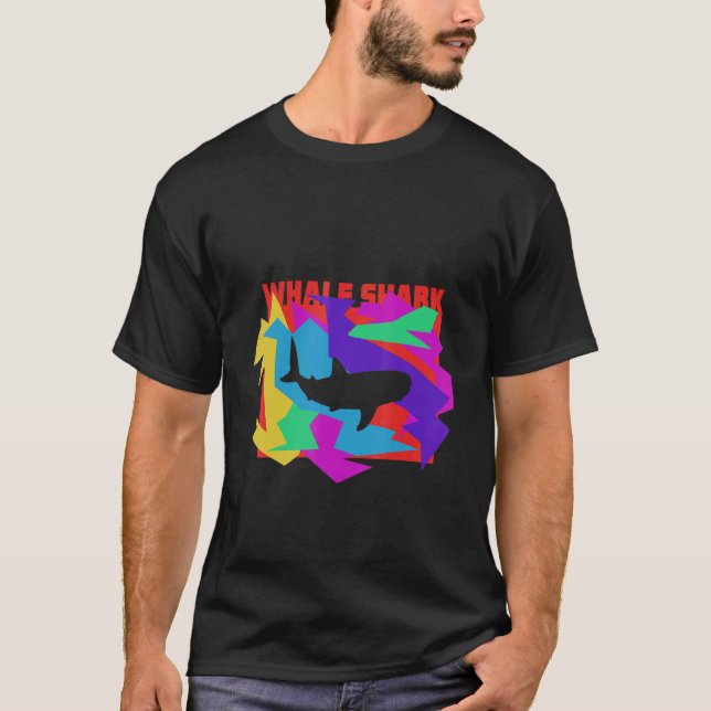 T-shirt Baleine requin animal Mosaik Puzzle (Devant)