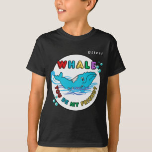 T-shirt Baleine Tu Es Mon Ami Blue Bubble Humpback Whale