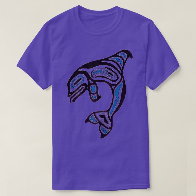 T-shirt Baleine tueuse Orca Pacific NW Native American Ind (Design devant)
