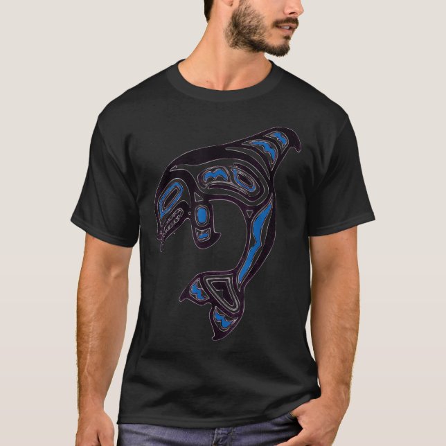 T-shirt Baleine tueuse Orca Pacific NW Native American Ind (Devant)