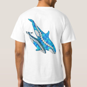 T-shirt Baleines Orca tribales
