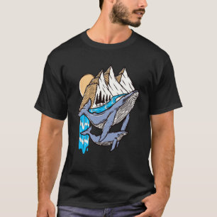 T-shirt Baleines Requins Plongée Océan Animaux de mer