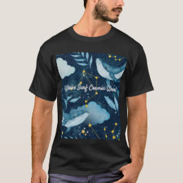 T-shirt Baleines Surf Vagues cosmiques Design Constellatio
