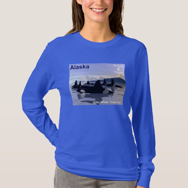 T-shirt Baleines tueuses - Alaska Postage (Devant)