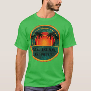 T-shirt Bali Indonésie Plage Vintage Retro Sunset