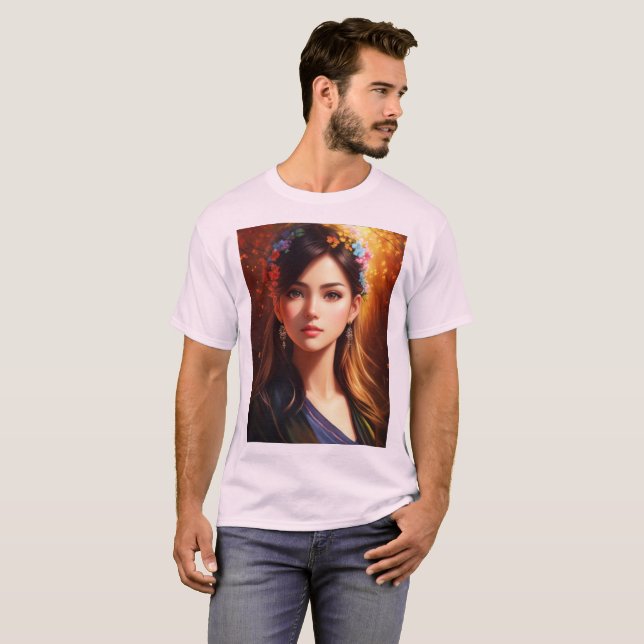 T-shirt Bali Retro Design élégant pour fille (Devant entier)