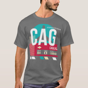 T-shirt Balise bagages CAG Airport Code de Cagliari Italie