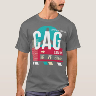 T-shirt Balise bagages CAG Airport Code de Cagliari Italie
