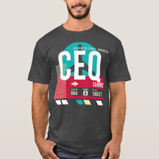 T-shirt Balise Bagages Code aéroport CEQ de Cannes France