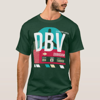 T-shirt Balise Bagages Code aéroport DBV de Dubrovnik Croa