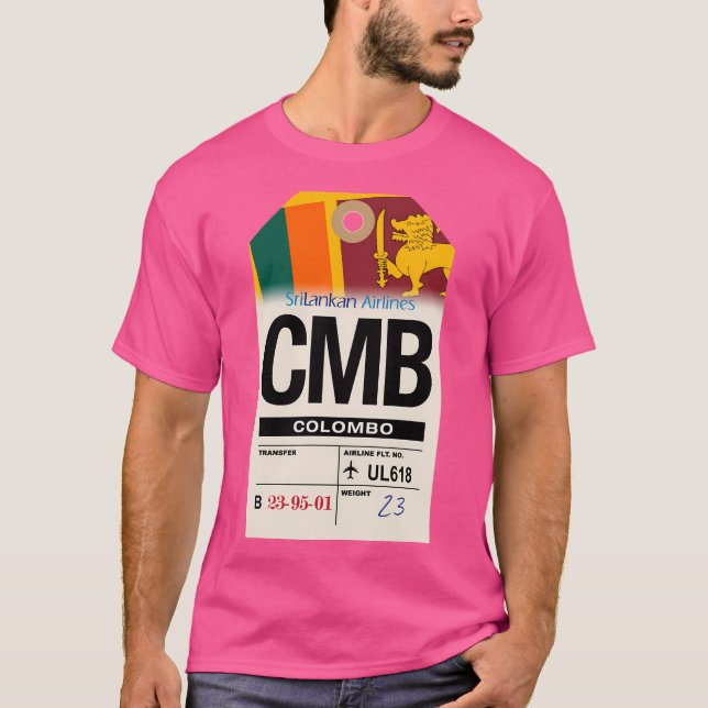 T-shirt Balise de bagage de la compagnie aérienne Sri Lank (Devant)