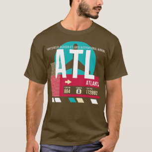 T-shirt Balise de bagage du code de l'aéroport Atlanta ATL